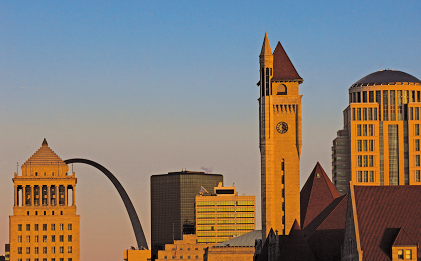 Landscape photo of downtown St. Louis Missouri