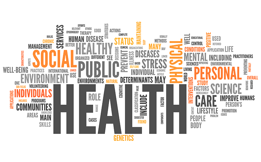 A word cloud with public health as the featured phrase.