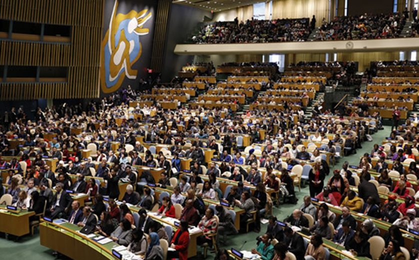 Photo of delegates from United Nations Commission on the Status of Women, 2021 - copyright Ryan Brown