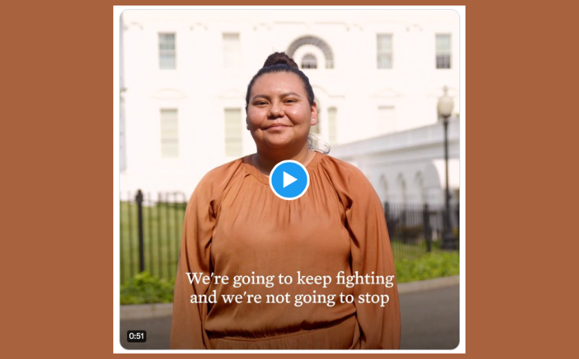 Areli Munoz-Reyes, Brown School alum, MSW ’23, DACA recipient, featured in White House video
